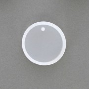 Moule silicone rond pour réaliser des pendentifs en résine x1