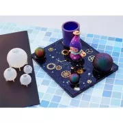 Moule silicone planéte ronde 30 mm pour résine d'inclusion x1