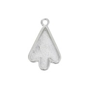 Pendentif flèche pour résine UV et pâte polymère 29x17.5 mm - Placage argent finx1|raw }}