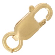 Fermoirs mousquetons allongés 8 mm avec anneau ouvert Gold filled (or laminé) x20