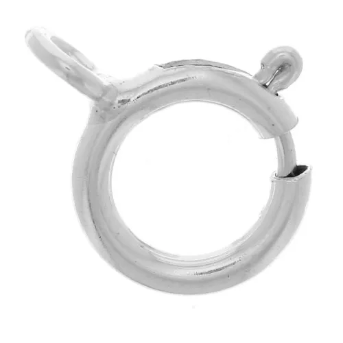 Fermoirs à ressort 6 mm avec anneau fermé - Argent 925 x10