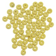 Perles Heishi rondelles en céramique 5.3x2.5 mm - Jaune Citron mat x30