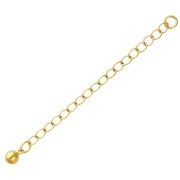 Chainettes d'extensions maille Forçat boule 55 mm - Gold Filled (or laminé)  x20|raw }}