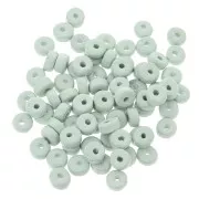 Perles rondelles Heishi en céramique 5.3x2.5 mm - Vert Turquoise mat x30