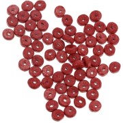 Perles rondelles Heishi en céramique 5.3x2.5 mm - Rouge mat x30|raw }}