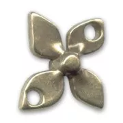 Intercalaire fleur 2 trous 18 mm bronze x1