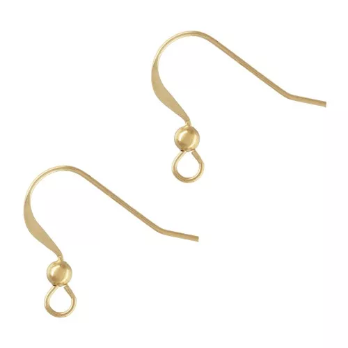 Crochets d'oreilles 15 mm en Gold filled (or laminé) x20