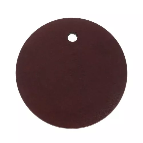 Pendentif rond en bois teinté 30 mm - Rouge x1