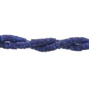 Perles Heishi rondelles  en pâte polymère 5x1 mm Multi Bleu foncé x39 cm