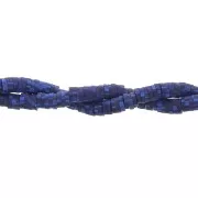 Perles Heishi rondelles  en pâte polymère 5x1 mm Multi Bleu foncé x39 cm