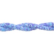 Perles rondelles Heishi en pâte polymère 5x1 mm Multi Bleu clair x39 cm|raw }}