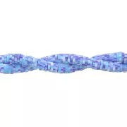 Perles Heishi rondelles en pâte polymère 5x1 mm Multi Bleu clair x39 cm