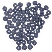 Perles Heishi rondelles en céramique 5.3x2.5 mm - Bleu Marine mat x30