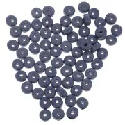Perles Heishi rondelles en céramique 5.3x2.5 mm - Bleu Marine mat x30
