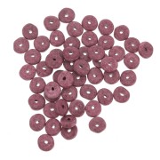 Perles Heishi rondelles en céramique 5.3x2.5 mm - Prune mat x30