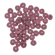 Perles Heishi rondelles en céramique 5.3x2.5 mm - Prune mat x30