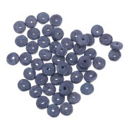 Perles Heishi rondelles en céramique 6.5x2.3 mm - Bleu délavé mat x30