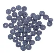 Perles Heishi rondelles en céramique 6.5x2.3 mm - Bleu délavé mat x30