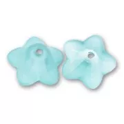 Fleurs  6x12 mm Light Turquoise Frosted x10