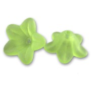 Fleurs  6x12 mm Green Frosted x10