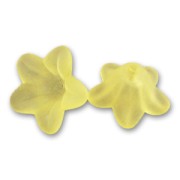 Fleurs  6x12 mm Jaune Frosted x10