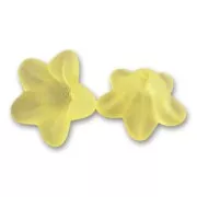 Fleurs  6x12 mm Jaune Frosted x10