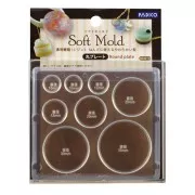 Moule silicone pour réaliser des cabochons ronds plats - Padico - pour résine x1