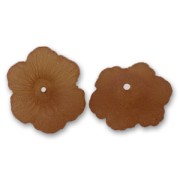 Fleurs  4x11 mm Smoked Topaz Frosted x10