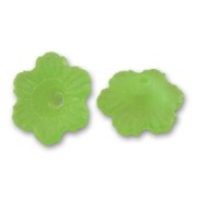 Fleurs  4x11 mm Green Frosted x10