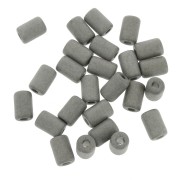 Perles tubes style Heishi en céramique 6.8x10 mm - Gris Foncé mat x10|raw }}