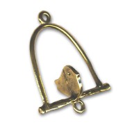 Intercalaire balançoire oiseau 30 mm doré x1
