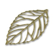 Pendentif léger feuille 53 mm bronze x1|raw }}