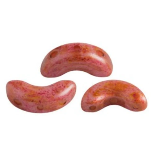 Arcos® par Puca® 5x10 mm - Opaque Rose Spotted x10g
