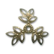 Coupelles feuillages bronze x10