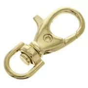 Porte clés mousqueton 37 mm - Doré x1
