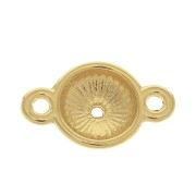 Intercalaire 2 anneaux oursin en zamac 16x10 mm - Doré à l'or fin x1