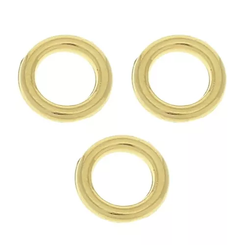 Anneaux fermés 6x1.2 mm - Doré à l'or fin x4