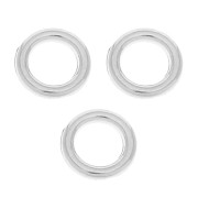 Anneaux fermés 6x1.2mm Placage Argent fin vieilli x4|raw }}
