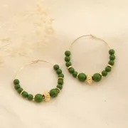 Perles rondelles Heishi en laiton - disques plats percés 4x0.8 mm - Doré à l'or fin x10