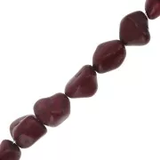 Perle irrégulière 12 mm Howlite teintée - Rouge x1