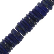 Perles rondelles Heishi en pierre gemme 5x2 mm - Lapis Lazuli x20|raw }}
