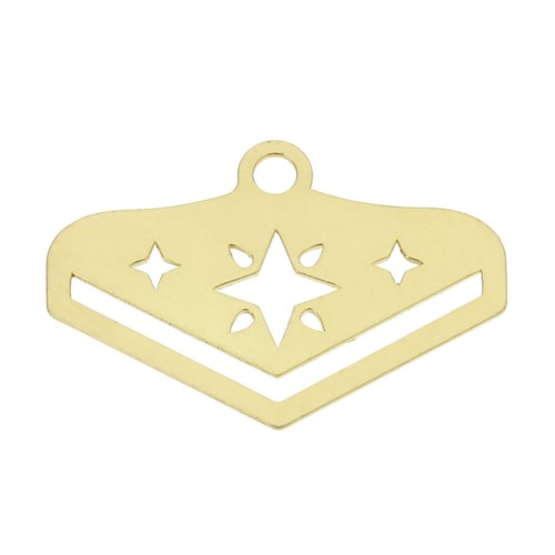 Embout tissage perles Miyuki 11/0 exclu Perles & co Etoile 18 mm Doré à l'or fin