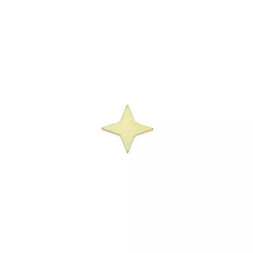 Élément en forme d'étoile à coller - exclu Perles & Co 4.3 mm Doré à l'or fin x4