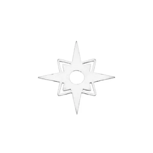 Élément en forme d'étoile à coller - exclu Perles & Co 10.5 mm Placage Argent fin x1