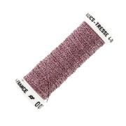 Fil à broder métallisé tressé 4 Au ver à soie pour broderie Rose (007) x10m