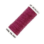 Fil à broder métallisé tressé 16  Au ver à soie pour broderie -Fuchsia (024) x10m|raw }}