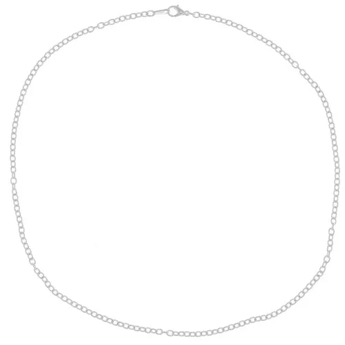 Tour de cou maille Forçat ovale 3,3x2,7 mm Placage argent finx 45 cm