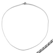 Tour de cou maille serpentine 1,1 mm argenté vieilli x 45 cm|raw }}