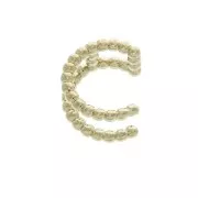 Bague d'oreille double avec fil boule 5 mm Plaqué Or 3 microns x1