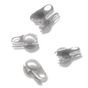Embouts pour chaîne maille boule 1,5 mm argenté vieilli x50|raw }}